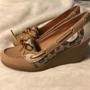 Sperry Top-Sider Cheetah Wedges - sz 9
